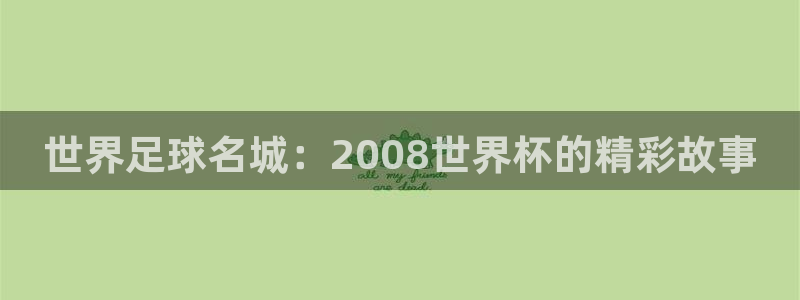 英足总杯直播：世界足球名城：2008世界杯的精彩故事